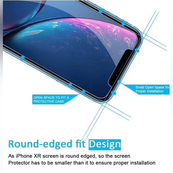 NEW'C 3 Pack Designed for iPhone 11 & iPhone XR Screen Protector Tempered Glass - Picture 3 of 13